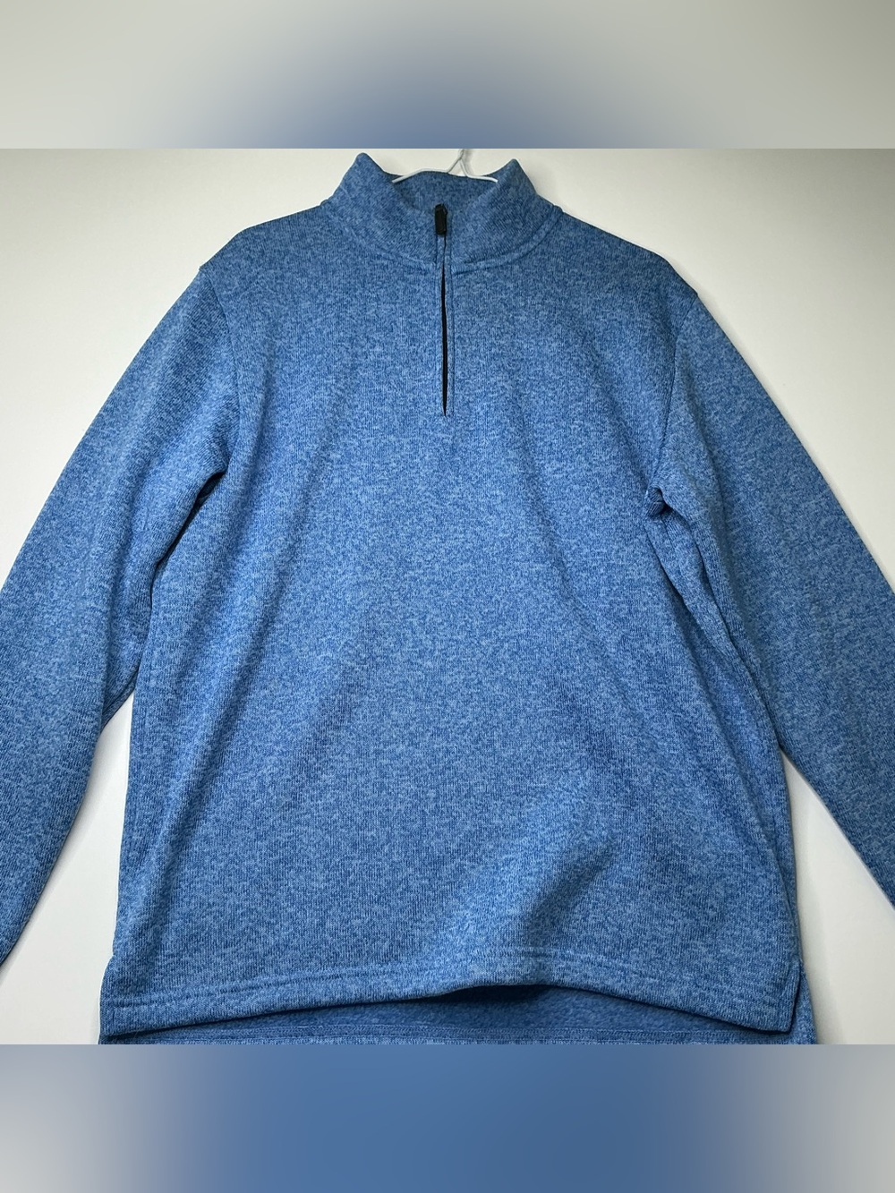 TSLA Men's Sweater Quarter Zip Thermal Fleece Lined Collor Winter Lightweight M